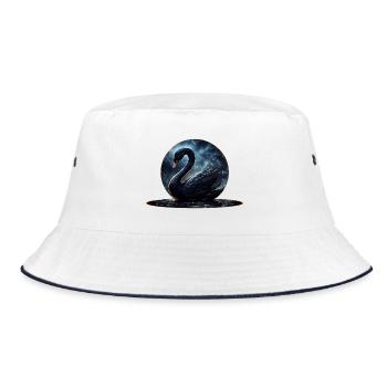 Galactic Grace: The Black Swan - Bucket Hat - white/navy - Front