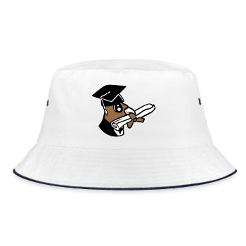 Deaf School Graduation College Certificate Certificate Certificate - Bucket Hat - white/navy - Front