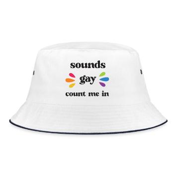 Mois de la fierté LGBT - Sounds Gay, Count me in - Bob - blanc/marine - Devant