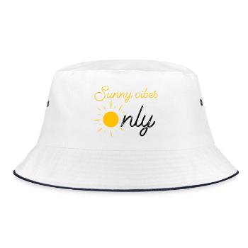 Nur sonnige Tage, Sommerferien - Bucket Hat - Weiß/Navy - Vorne
