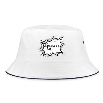 Gemmas au - let's tackle it - Bucket Hat - white/navy - Front