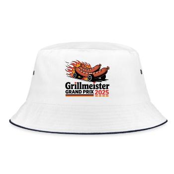 Grillmeister Grand Prix Bratwurst Racing BBQ - Bucket Hat - white/navy - Front
