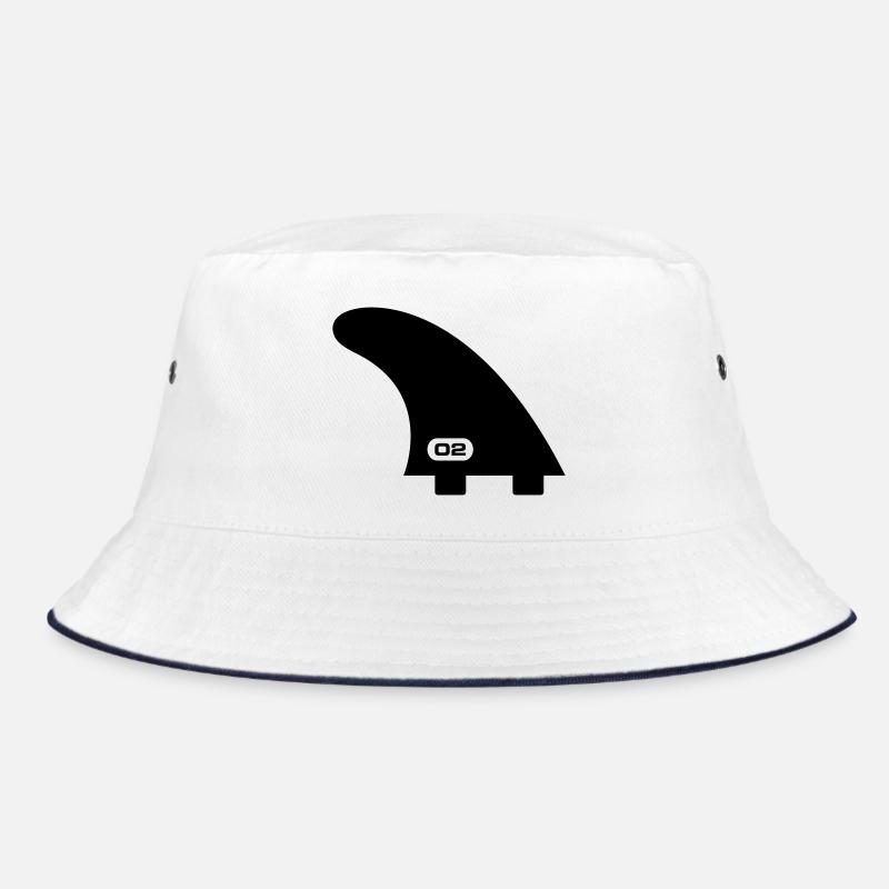 Surf Fin – 6ft Offshore Design - Bucket Hat - white/navy
