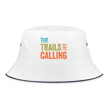 The Trails Are Calling - Bucket Hat - white/navy - Front