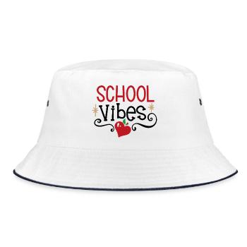 School atmosphere - Bucket Hat - white/navy - Front