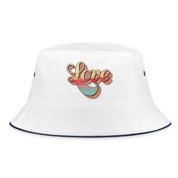 Design d’amour rétro - Bob - blanc/marine - Devant