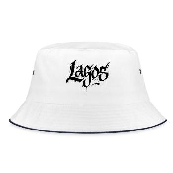 Lagos - Bucket Hat - white/navy - Front