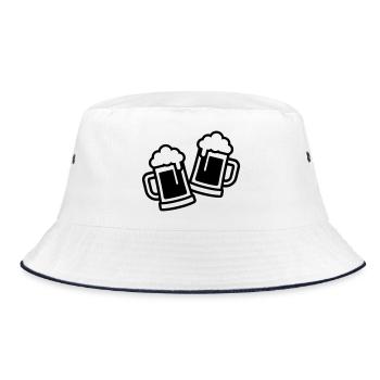 Beer Mug Beer Beer Glass - Bucket Hat - white/navy - Front