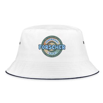 Researchers as a gift idea - Bucket Hat - white/navy - Front