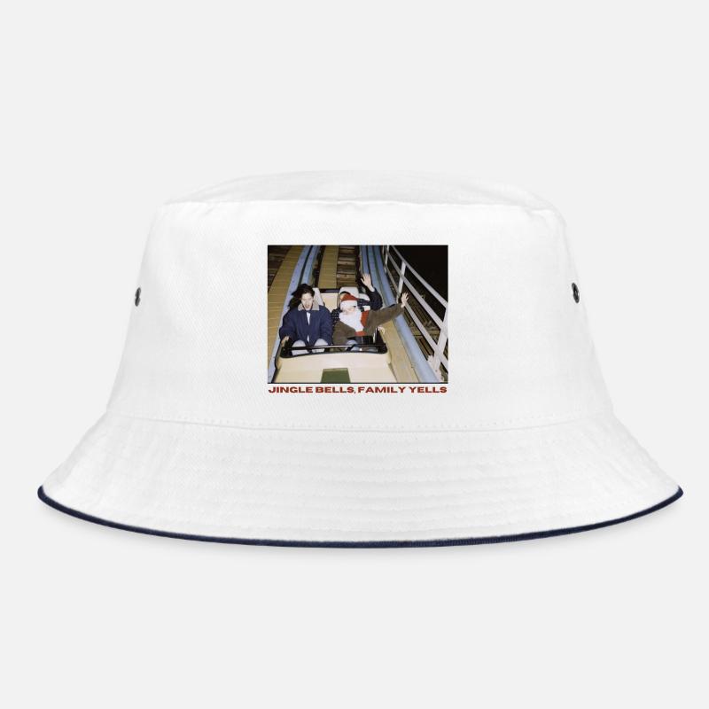 Weihnachtliche Achterbahn - Bucket Hat - Weiß/Navy