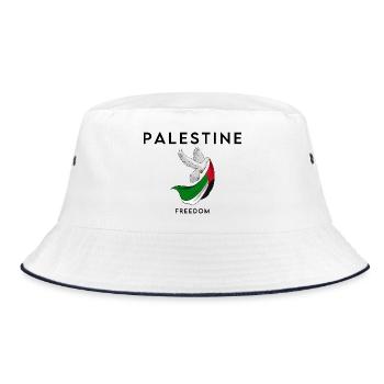 Palestine libre, fierté palestinienne - Bob - blanc/marine - Devant