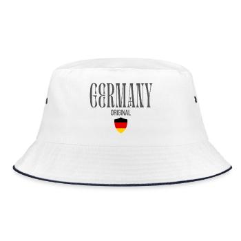 Flag of Germany, made in Germany - Bucket Hat - white/navy - Front