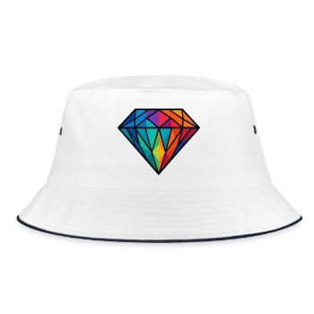Diamond - Bucket Hat - white/navy - Front