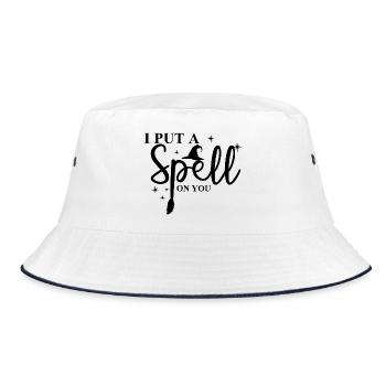 I Put a Spell on You Witch Halloween - Bucket Hat - white/navy - Front