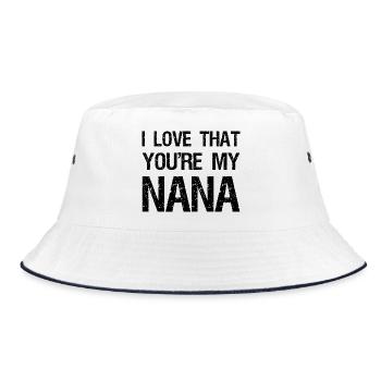 Ich liebe es, dass du meine Oma bist - Bucket Hat - Weiß/Navy - Vorne