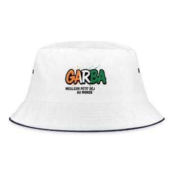 GARBA – Best breakfast in the world - Bucket Hat - white/navy - Front