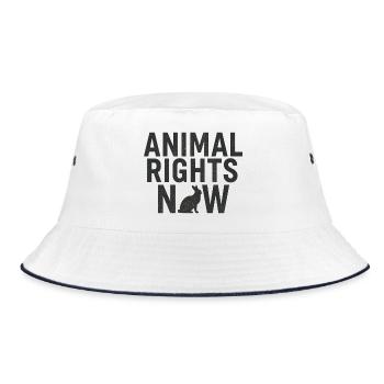 Animal Rights Now Déclaration Typographie - Bob - blanc/marine - Devant