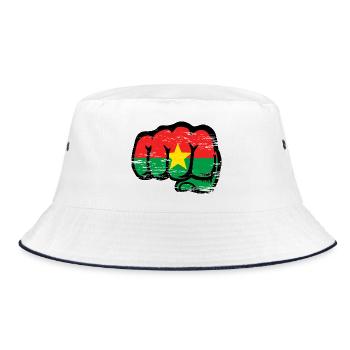 Poing du drapeau du Burkina Faso utilisé - Bob - blanc/marine - Devant