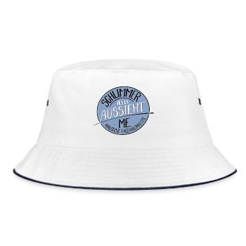 Schlimmer als es aussieht, ME - Bucket Hat - Weiß/Navy - Vorne