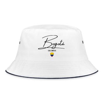 Elegant design Bogota, I love Bogota - Bucket Hat - white/navy - Front