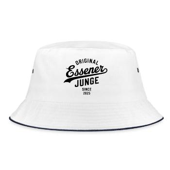 Real Food Hoodie Shirt Mug Romper - Bucket Hat - white/navy - Front