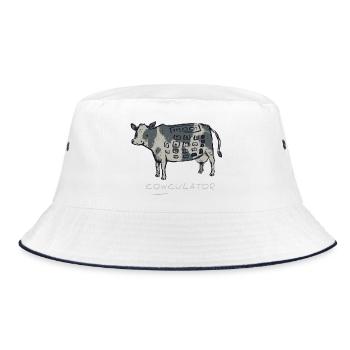 Math Nerd Students University Professor Mathematics - Bucket Hat - white/navy - Front