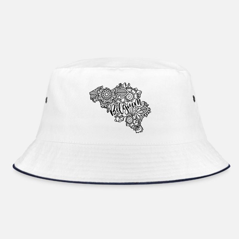 Belgium Map Mandala Brussels Bruges Bucket Hat