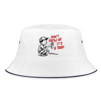 It's a trick - Bucket Hat - white/navy - Front