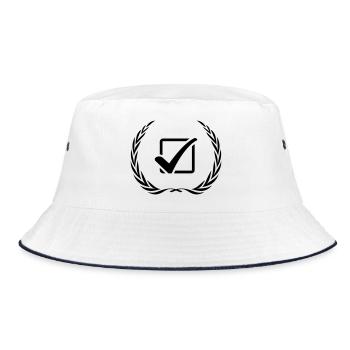 Tick Tick Wreath - Bucket Hat - white/navy - Front