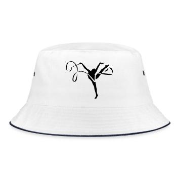 Gymnastik Band - Bucket Hat - Weiß/Navy - Vorne