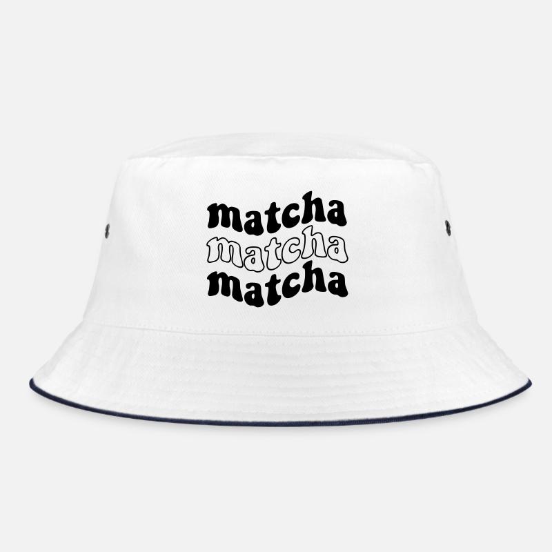 Matcha Matcha Matcha – Trendy SVG Design - Bucket Hat - white/navy