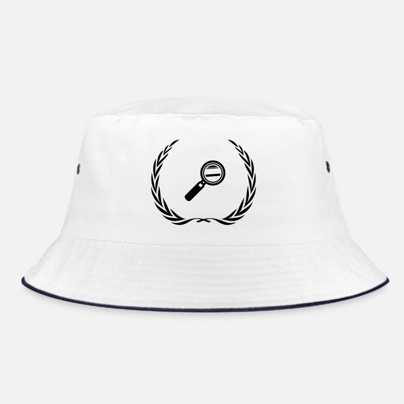 Magnifying Glass Symbol Wreath Bucket Hat
