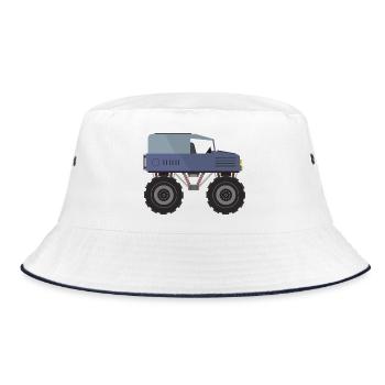 Monstertruck - Bucket Hat - Weiß/Navy - Vorne