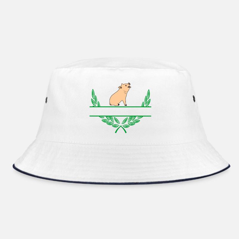 Pig Laurel Wreath with Namespace Bucket Hat