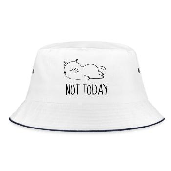Not today chat humour  - Bob - blanc/marine - Devant