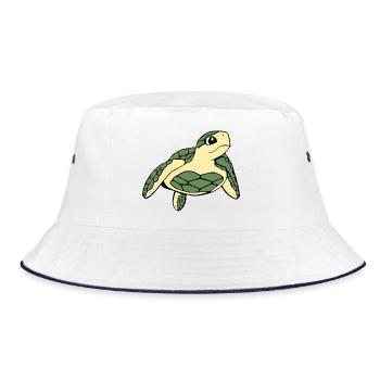 Turtle Turtles - Bucket Hat - white/navy - Front