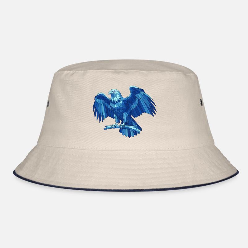 Aigle bleu géométrique avec épée Bob
