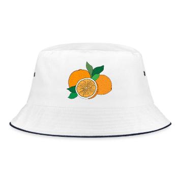 imprimé orange - Bob - blanc/marine - Devant