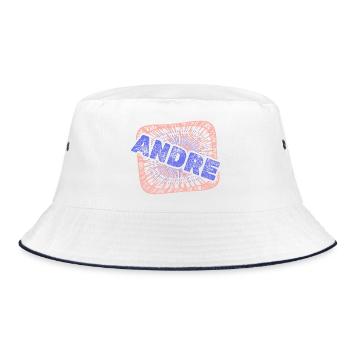 Kollege Andre - Bucket Hat - Weiß/Navy - Vorne
