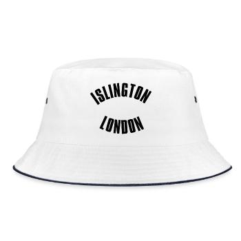 Islington London Arc Logo - Bucket Hat - white/navy - Front
