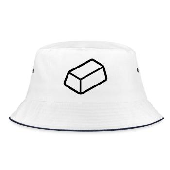 Gold Bar - Bucket Hat - white/navy - Front