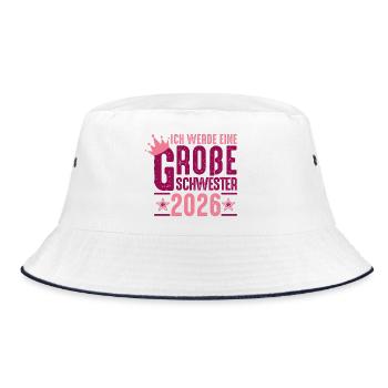 Je serai grande sœur grossesse 2026 - Bob - blanc/marine - Devant