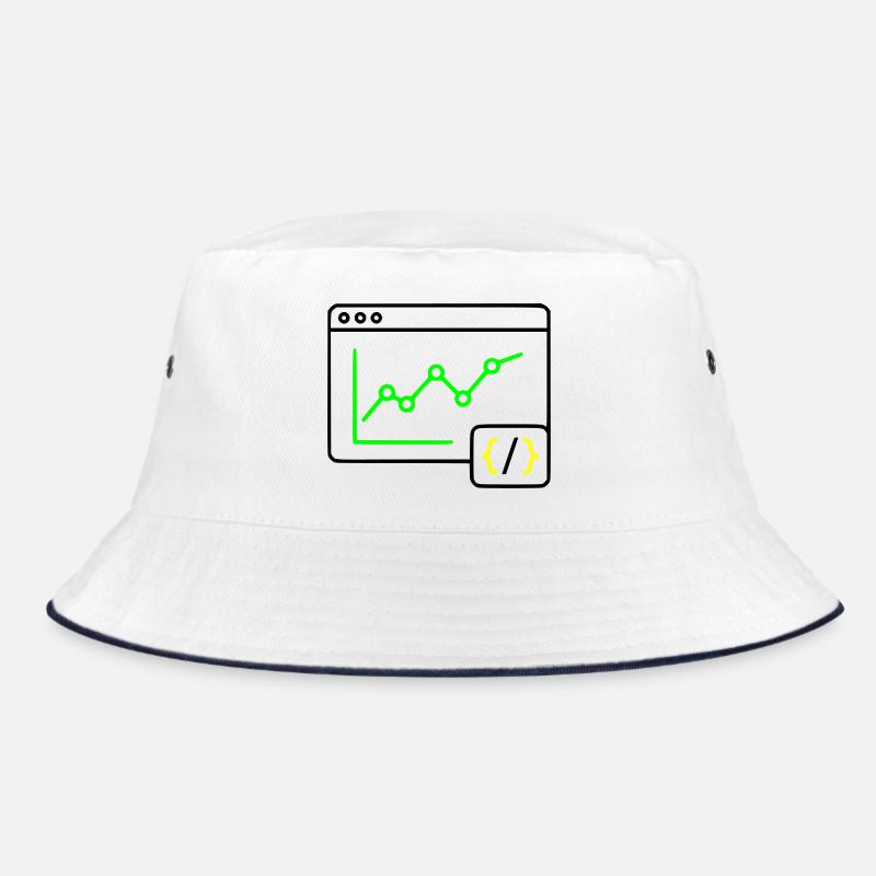 Web Analyse Chart Coding Browser Vektor Bucket Hat