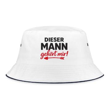 CET HOMME m’appartient Cadeau de partenaire pour les couples - Bob - blanc/marine - Devant