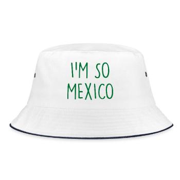 Mexico Mexiko - Bucket Hat - Weiß/Navy - Vorne
