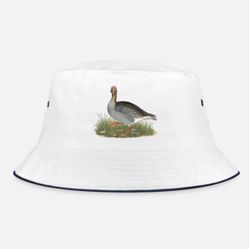 Vintage Graugans-Kunst, Wildtier-Vogelillustration Bucket Hat
