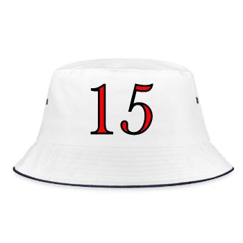 15. 15 YEARS. 15th ANNIVERSARY. 15 YEAR ANNIVERSARY. - Bucket Hat - white/navy - Front
