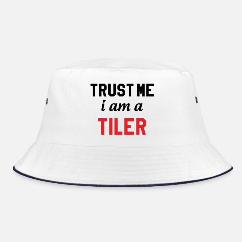 Believe me, I'm a tiler – professional experience - Bucket Hat - white/navy