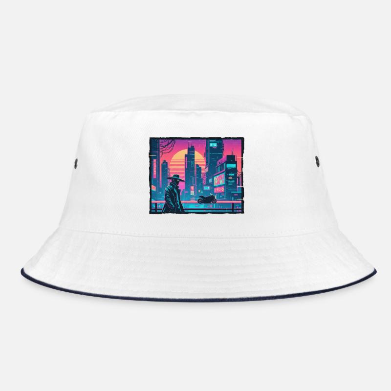 Retro Wave Tokyo Cyber Bucket Hat