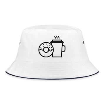 Donut et tasse de café - Bob - blanc/marine - Devant